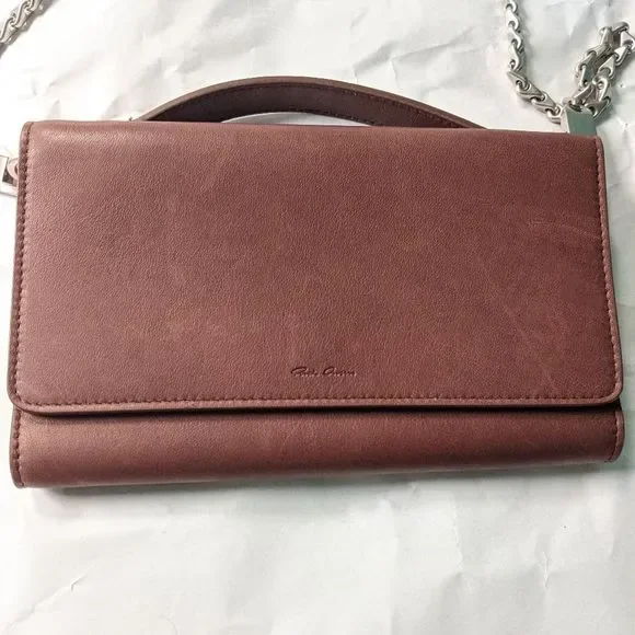 RICK Owens brown leather wallet chain new no tags - Picture 2 of 8